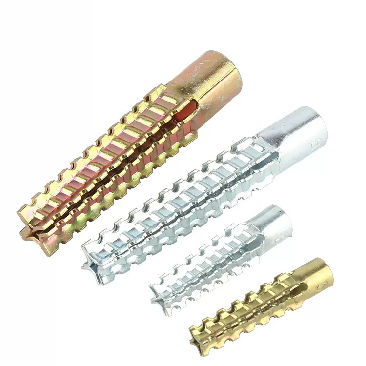 Metal serrated wall plug