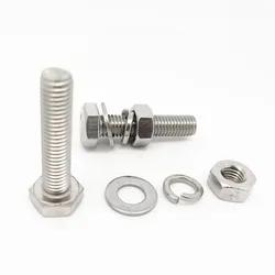 A4-80 316 stainless steel marine grade bolts nuts and washers for boat and ship applications